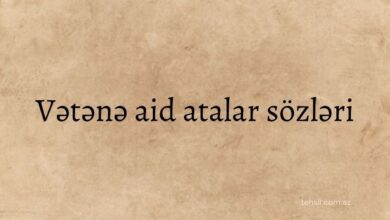 Veten haqqinda atalar sozleri