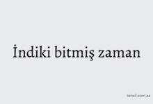 İndiki bitmis zaman
