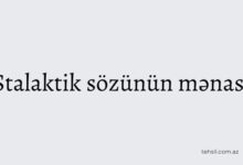 Stalaktik sözünün mənası