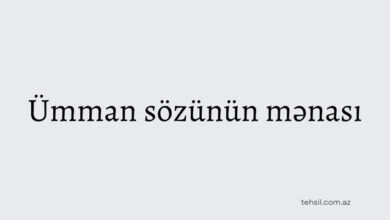 Ümman sözünün mənası