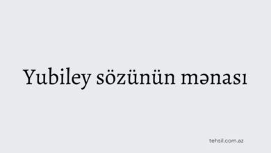Yubiley sozunun menasi