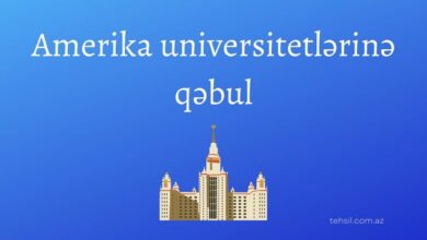 Amerika universitetlerine qebul